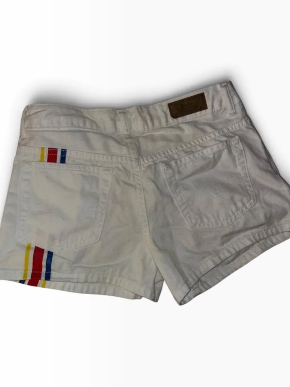 Ralph Lauren Polo white racing stripes shorts NEW NWT KIDS 16